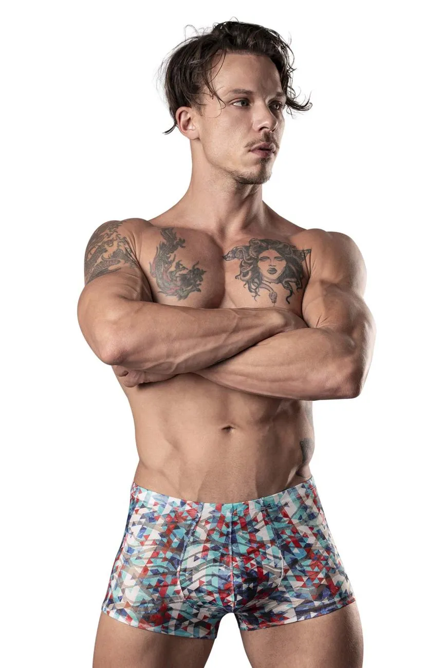 Clothing_Male Power_Mens Underwear Male Power 131-293 Your Lace Or Mine Pouch Short Color Red-White-Blue