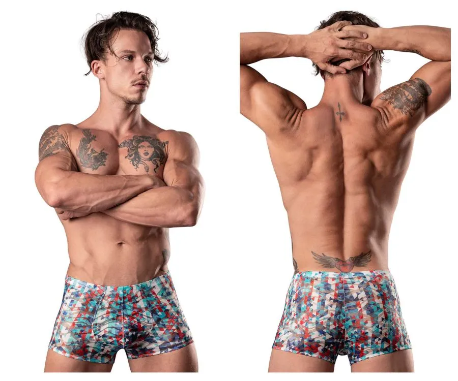 Clothing_Male Power_Mens Underwear Male Power 131-293 Your Lace Or Mine Pouch Short Color Red-White-Blue