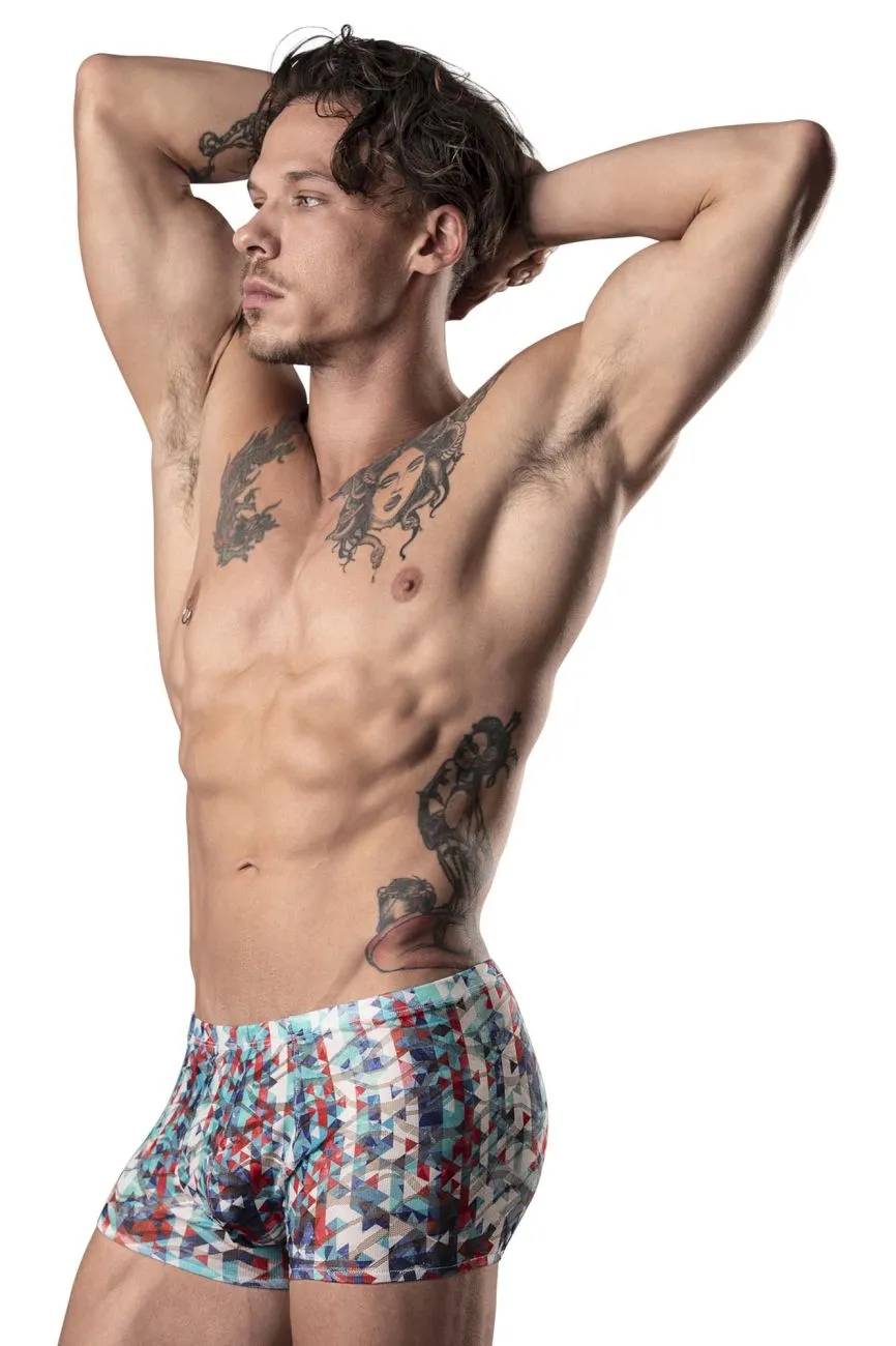 Clothing_Male Power_Mens Underwear Male Power 131-293 Your Lace Or Mine Pouch Short Color Red-White-Blue