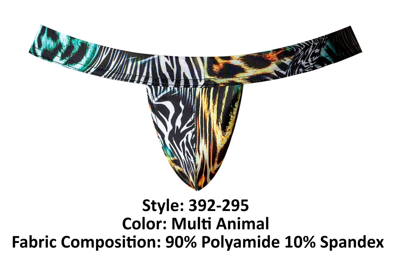 Clothing_Male Power_Mens Underwear Male Power 392-295 Go Wild Sport Jock Color Multi Animal
