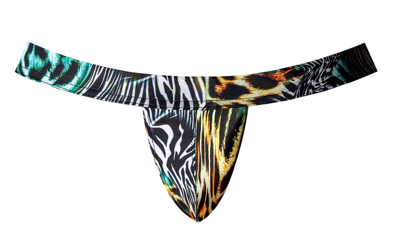 Clothing_Male Power_Mens Underwear Male Power 392-295 Go Wild Sport Jock Color Multi Animal