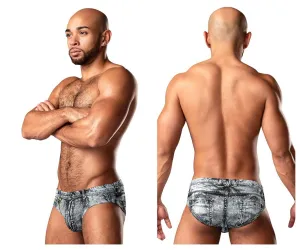 Clothing_Male Power_Mens Underwear Male Power 486-286 Dirty Denim Bikini Color Denim Print