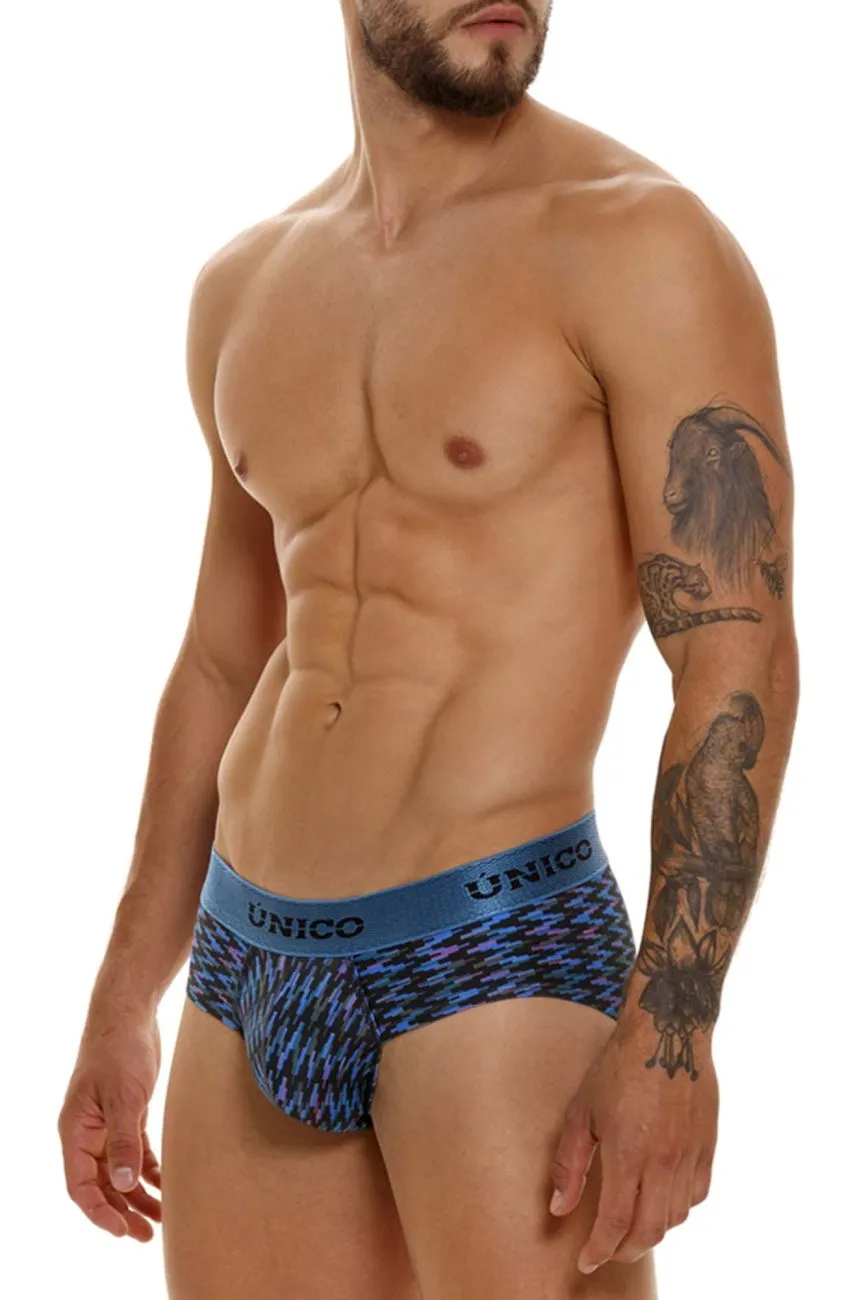 Clothing_Mundo Unico_Mens Underwear Unico 23080101121 Filamento Briefs Color 46-Blue