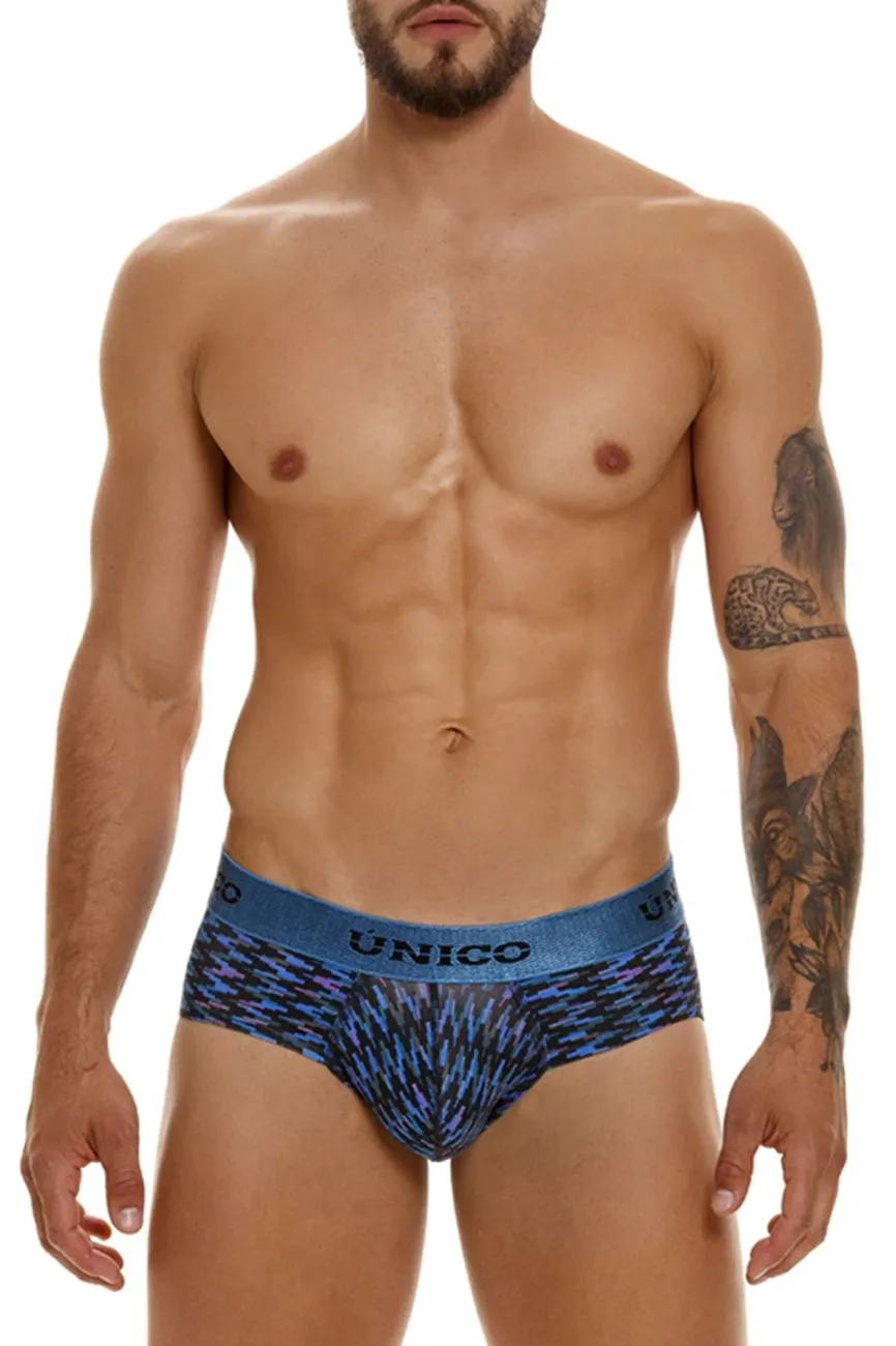 Clothing_Mundo Unico_Mens Underwear Unico 23080101121 Filamento Briefs Color 46-Blue