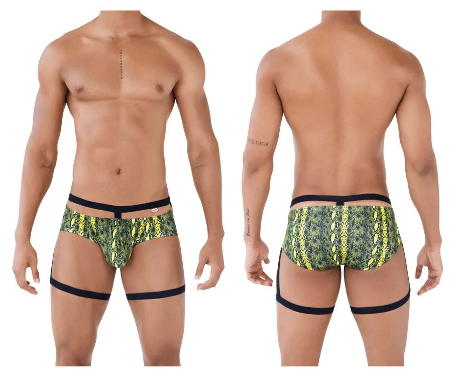 Clothing_Pikante_Mens Underwear Pikante PIK 0510 Neon Briefs Color Green