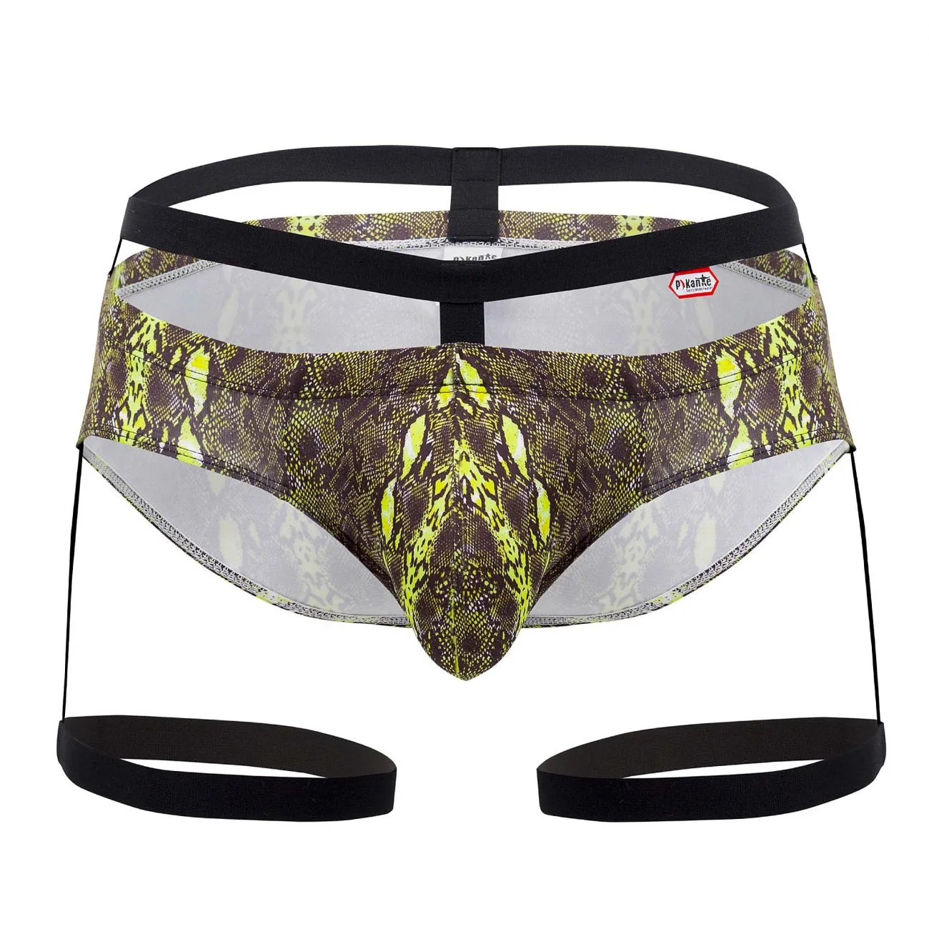 Clothing_Pikante_Mens Underwear Pikante PIK 0510 Neon Briefs Color Green