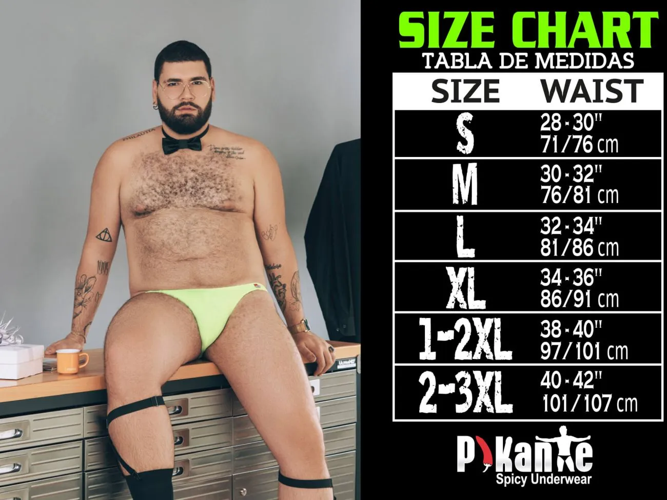 Clothing_Pikante_Mens Underwear Pikante PIK 0510 Neon Briefs Color Green