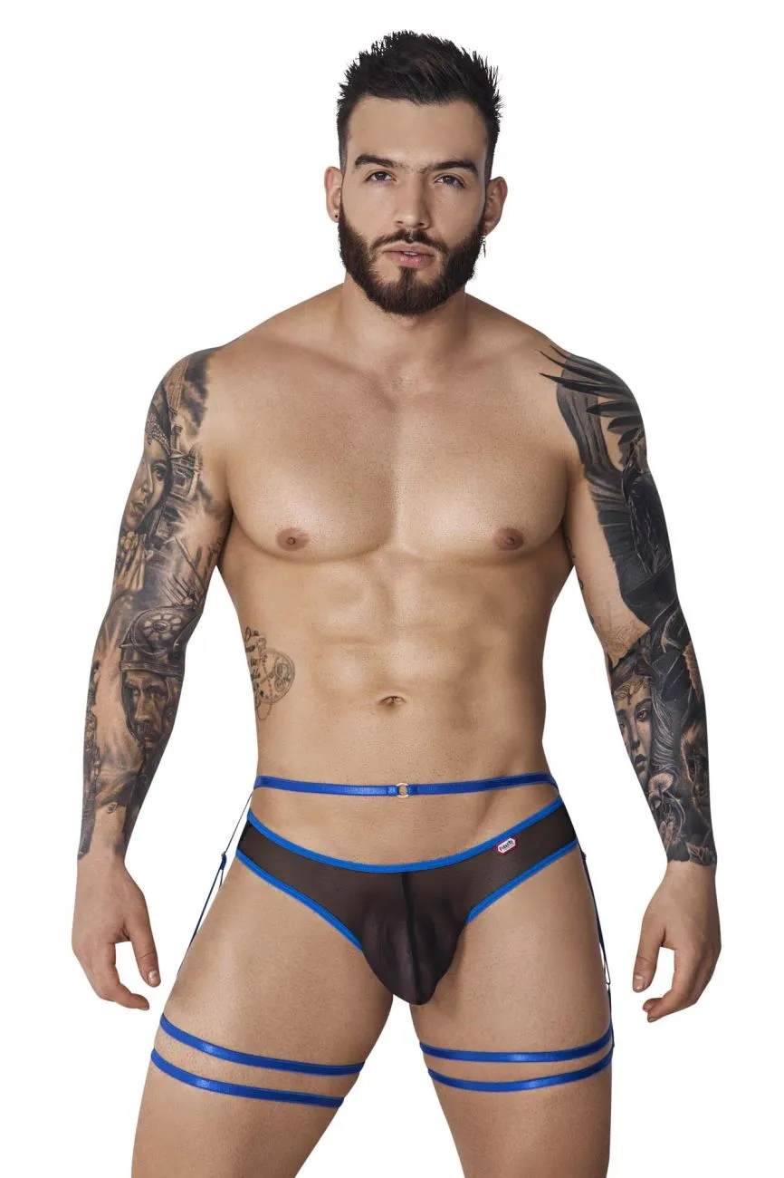 Clothing_Pikante_Mens Underwear Pikante PIK 1082 Lujueria Garter Thongs Color Blue