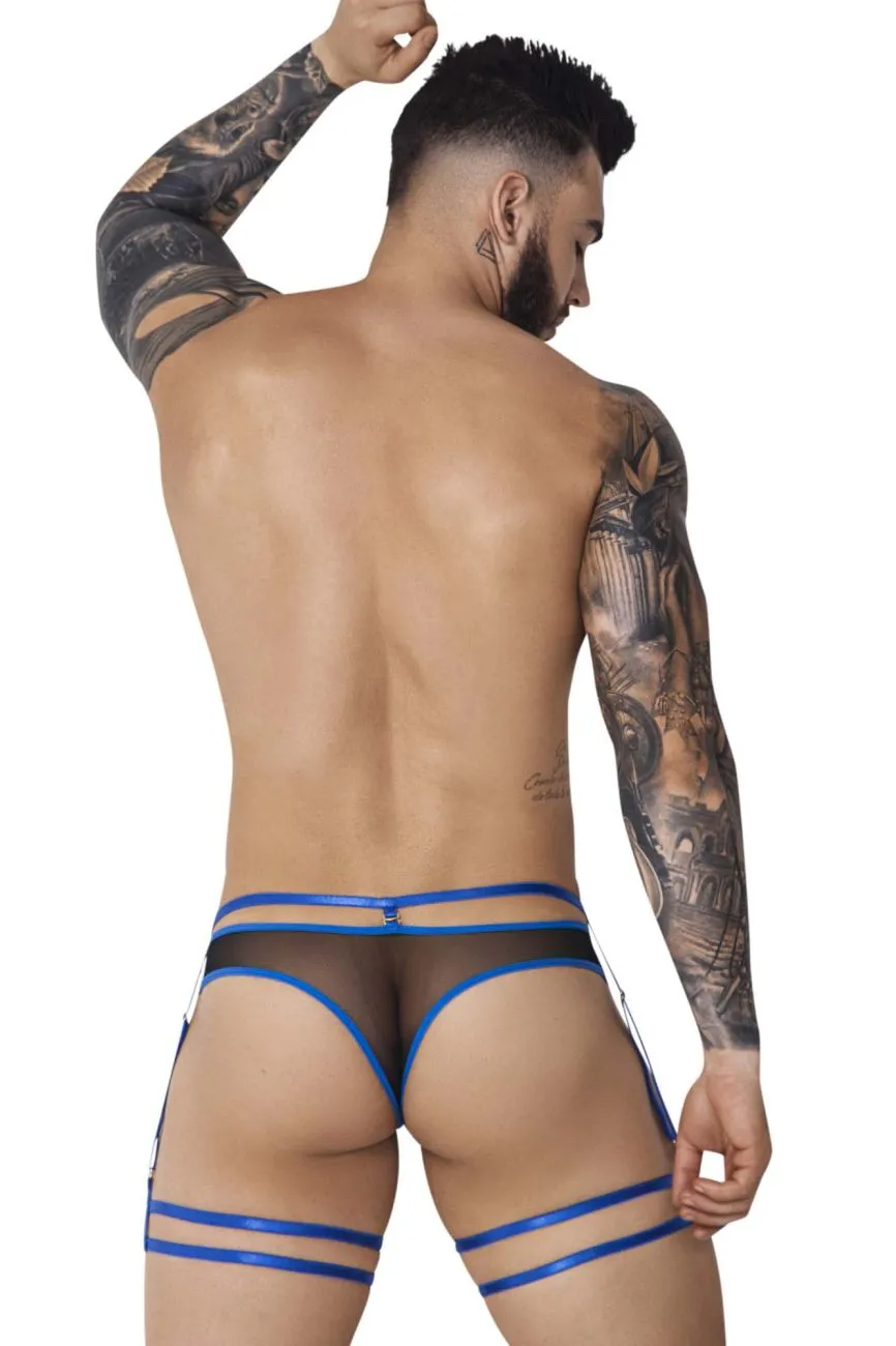 Clothing_Pikante_Mens Underwear Pikante PIK 1082 Lujueria Garter Thongs Color Blue
