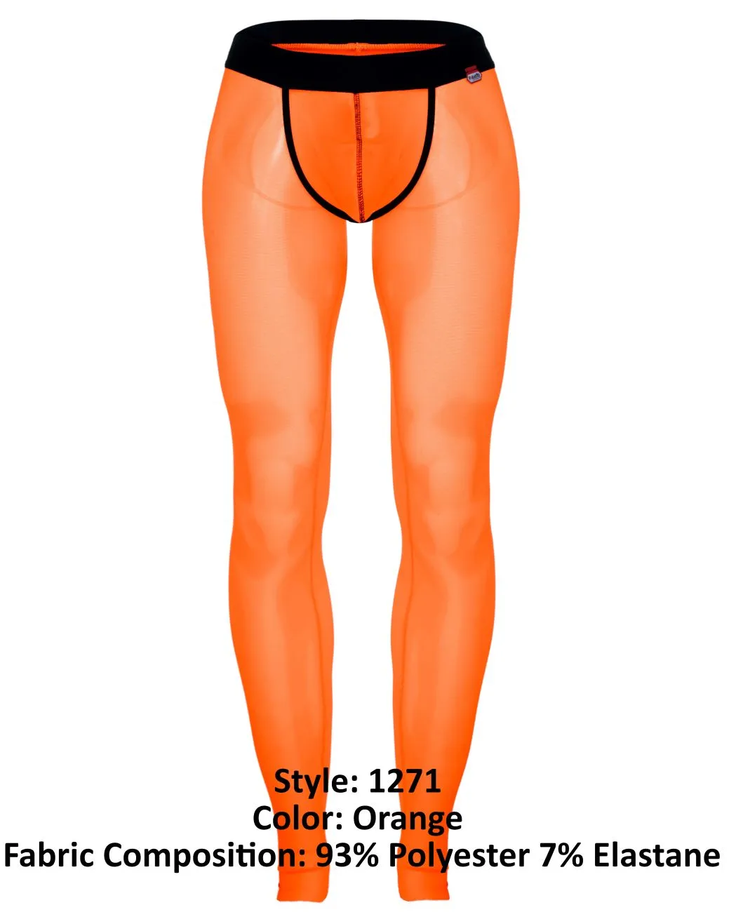 Clothing_Pikante_Mens Underwear Pikante PIK 1271 Sonar Athletic Pants Color Orange