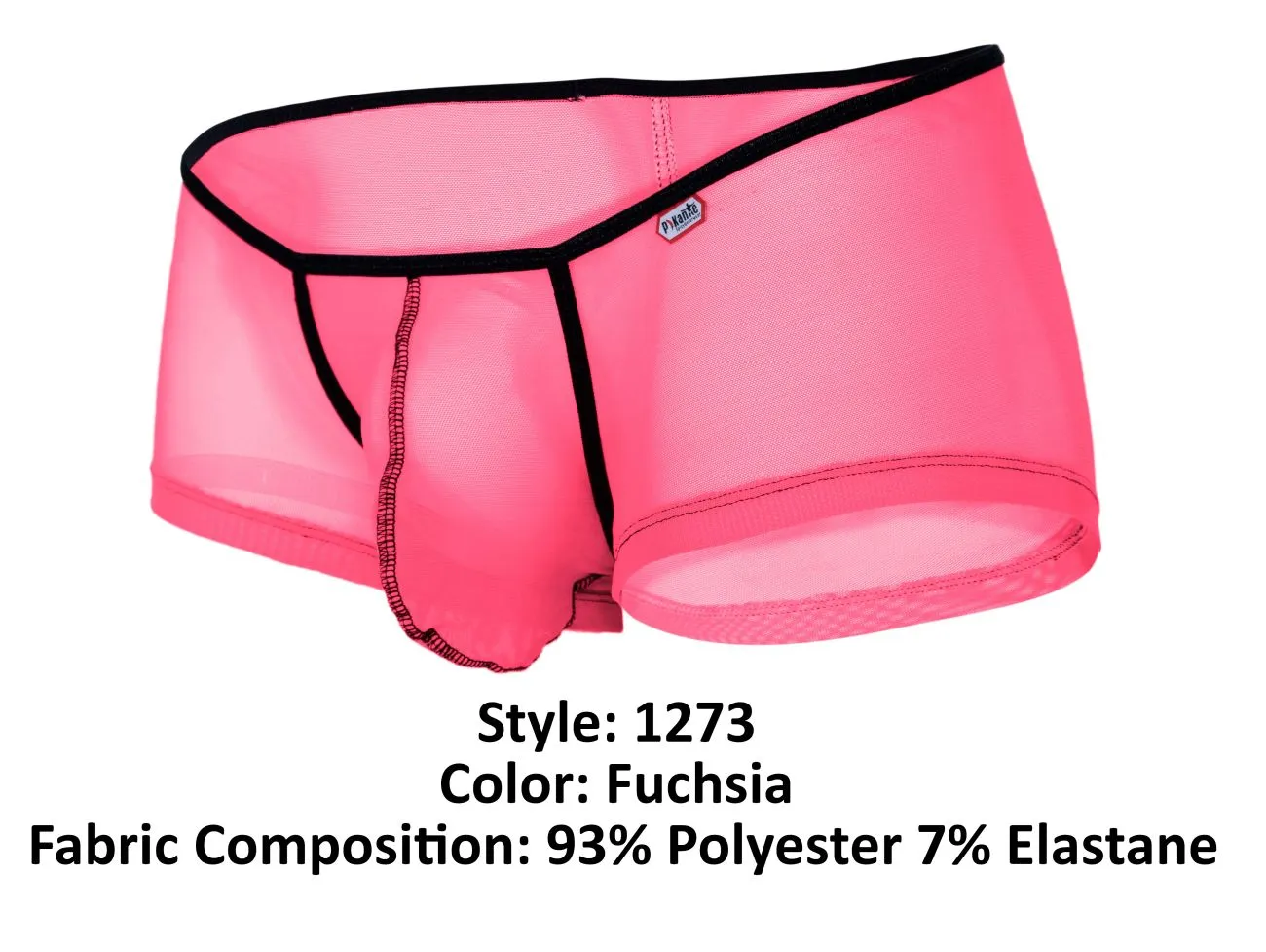 Clothing_Pikante_Mens Underwear Pikante PIK 1273 Sonar Trunks Color Fuchsia