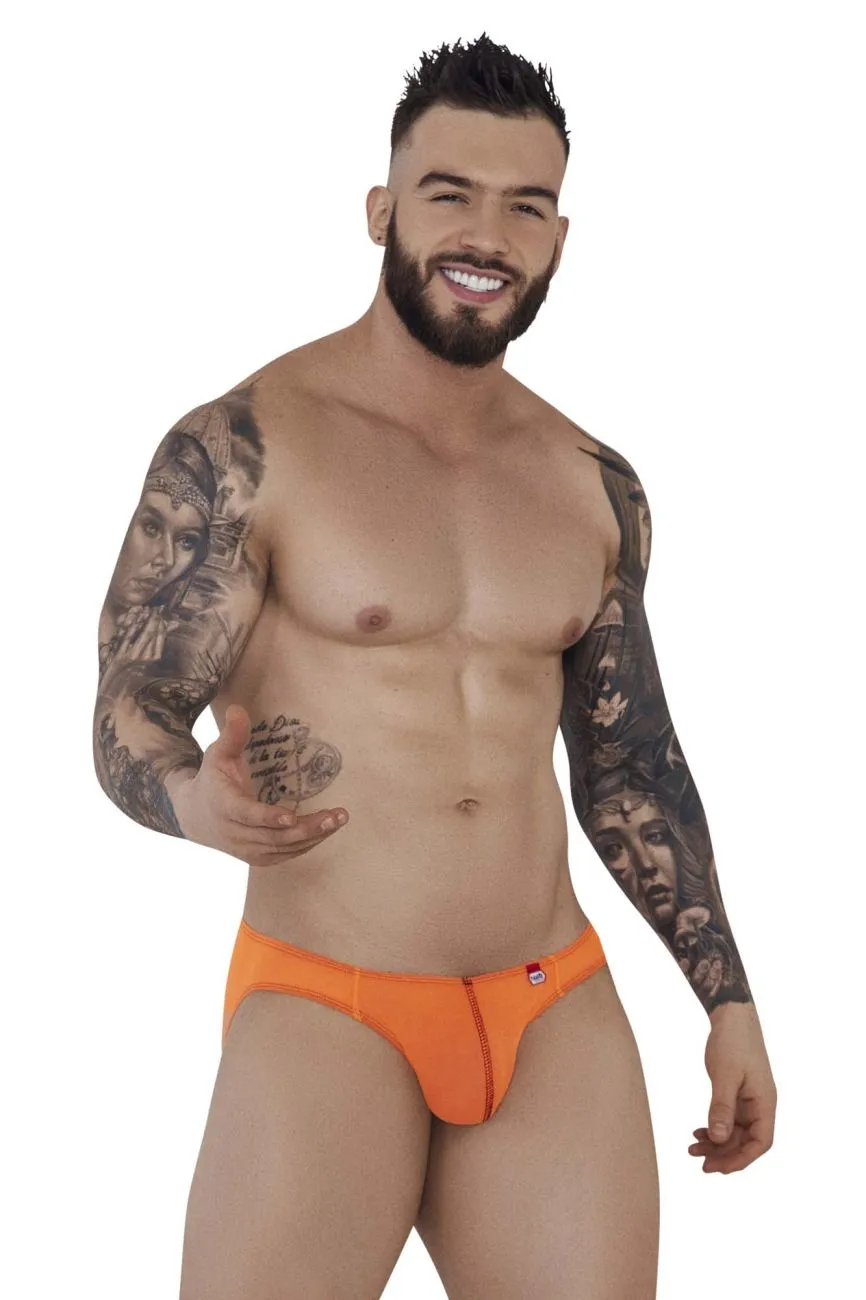 Clothing_Pikante_Mens Underwear Pikante PIK 1277 Sonar Briefs Color Orange