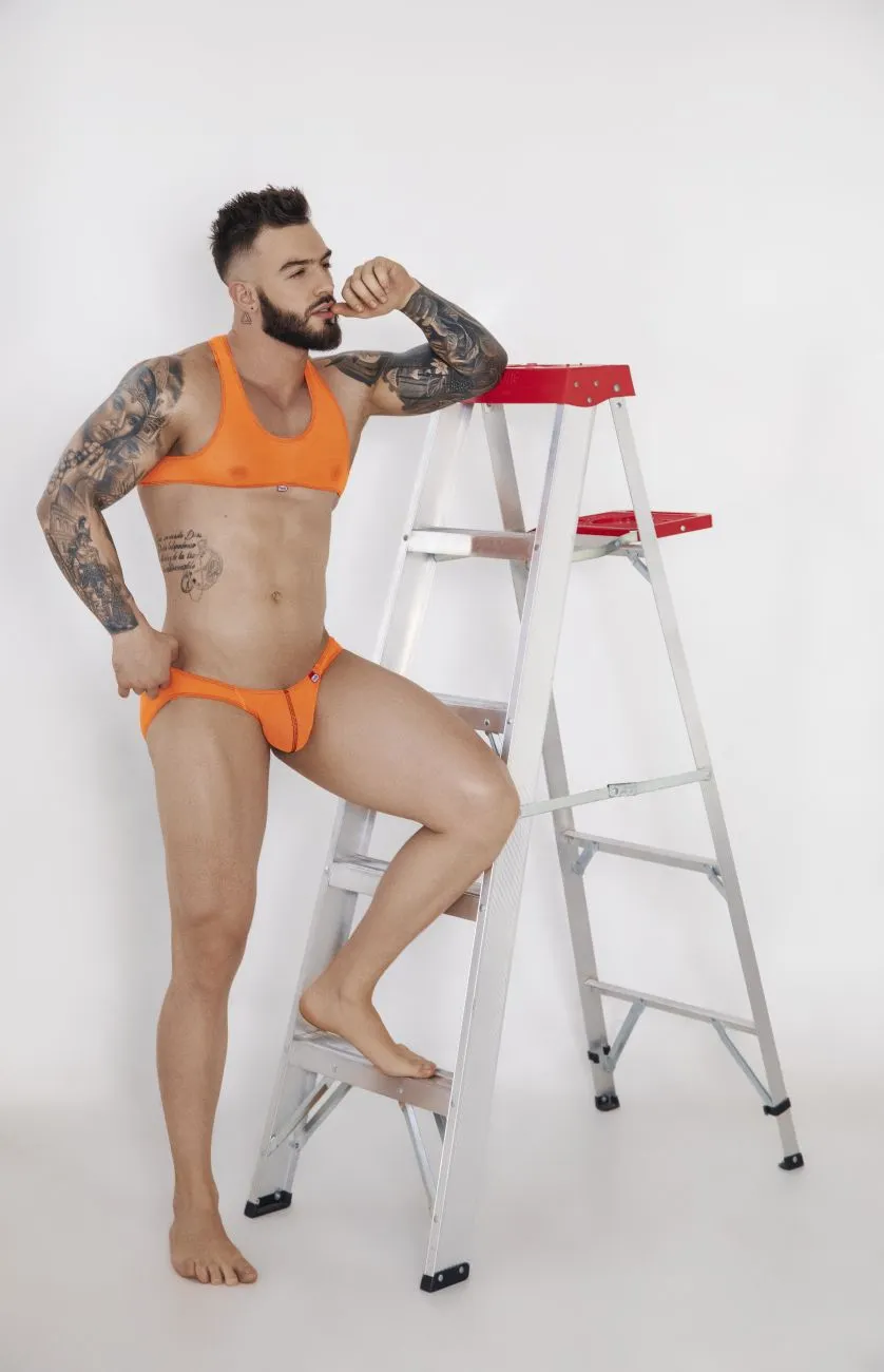 Clothing_Pikante_Mens Underwear Pikante PIK 1277 Sonar Briefs Color Orange