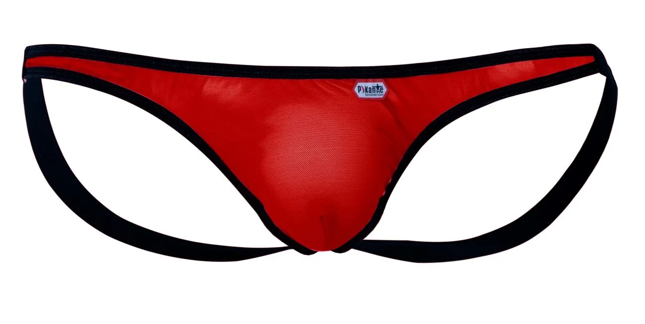 Clothing_Pikante_Mens Underwear Pikante PIK 1280 Sonar Jockstrap Color Red