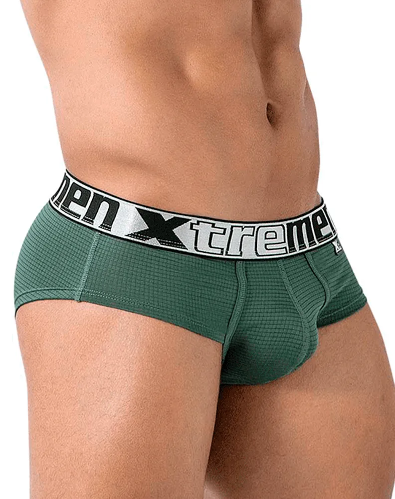 Clothing_Xtremen_Mens Underwear Xtremen 91221 Microfiber Briefs Green