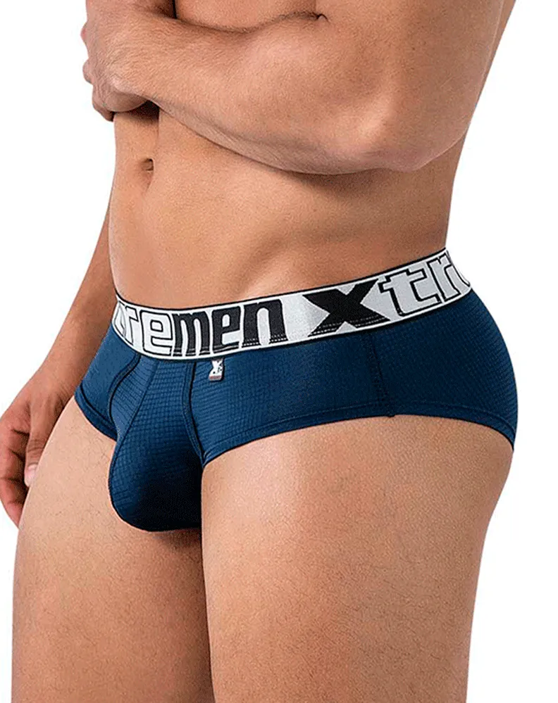 Clothing_Xtremen_Mens Underwear Xtremen 91221 Microfiber Briefs Navy