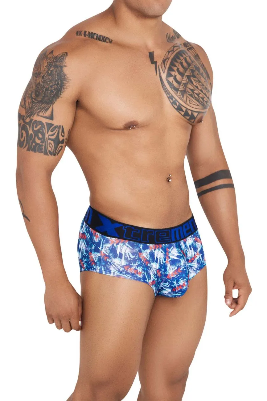 Clothing_Xtremen_Underwear Xtremen 41313 Printed Briefs Color Royal