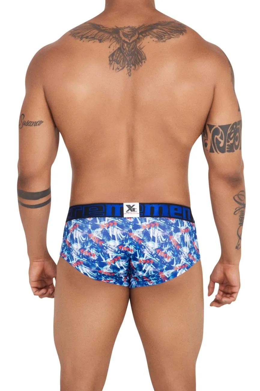 Clothing_Xtremen_Underwear Xtremen 41313 Printed Briefs Color Royal
