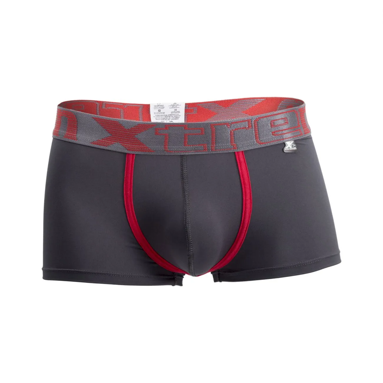 Clothing_Xtremen_Underwear Xtremen 91028 Piping Boxer Briefs Color Gray