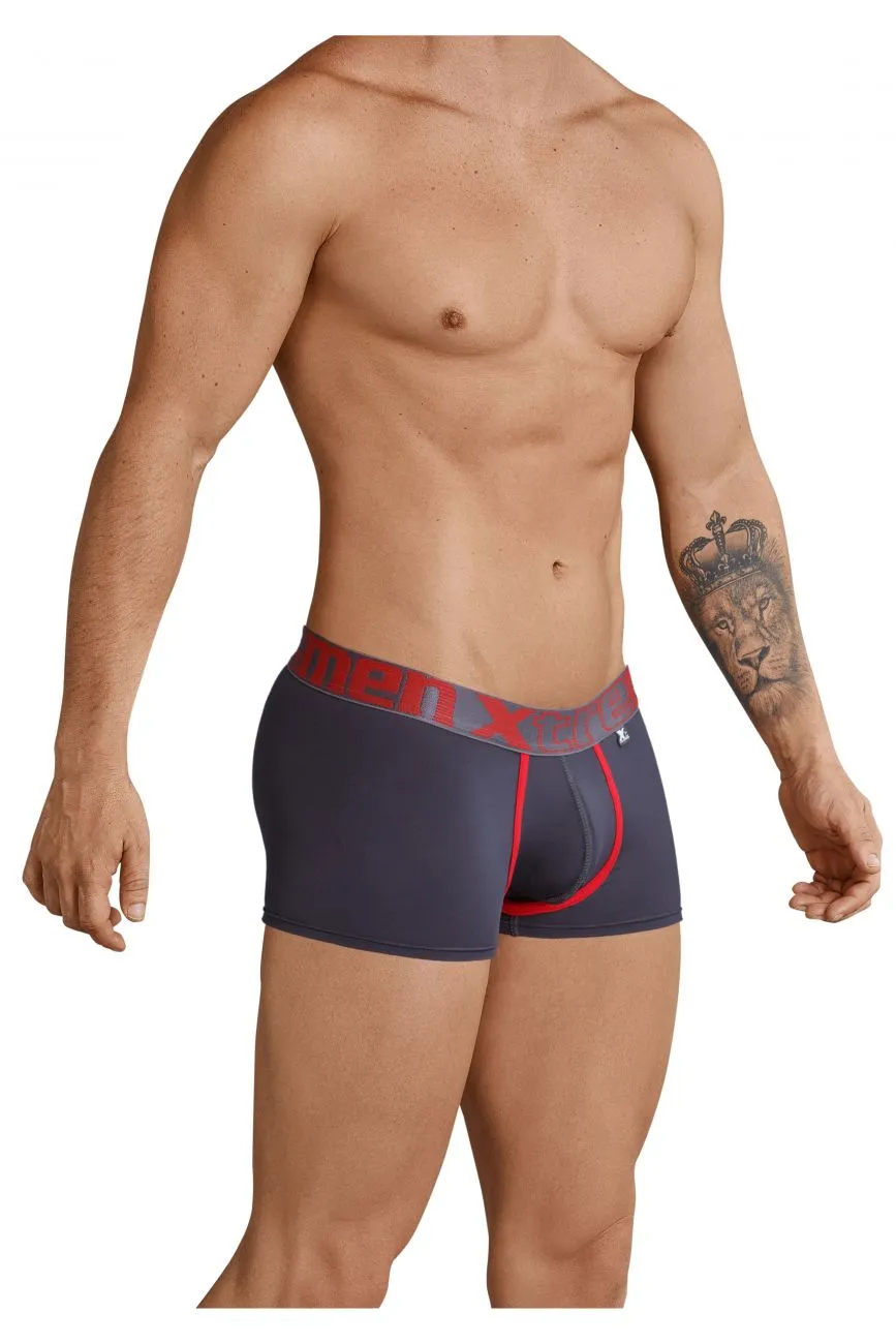 Clothing_Xtremen_Underwear Xtremen 91028 Piping Boxer Briefs Color Gray