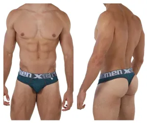 Clothing_Xtremen_Underwear Xtremen 91073 Microfiber Jacquard Thongs Color Jade