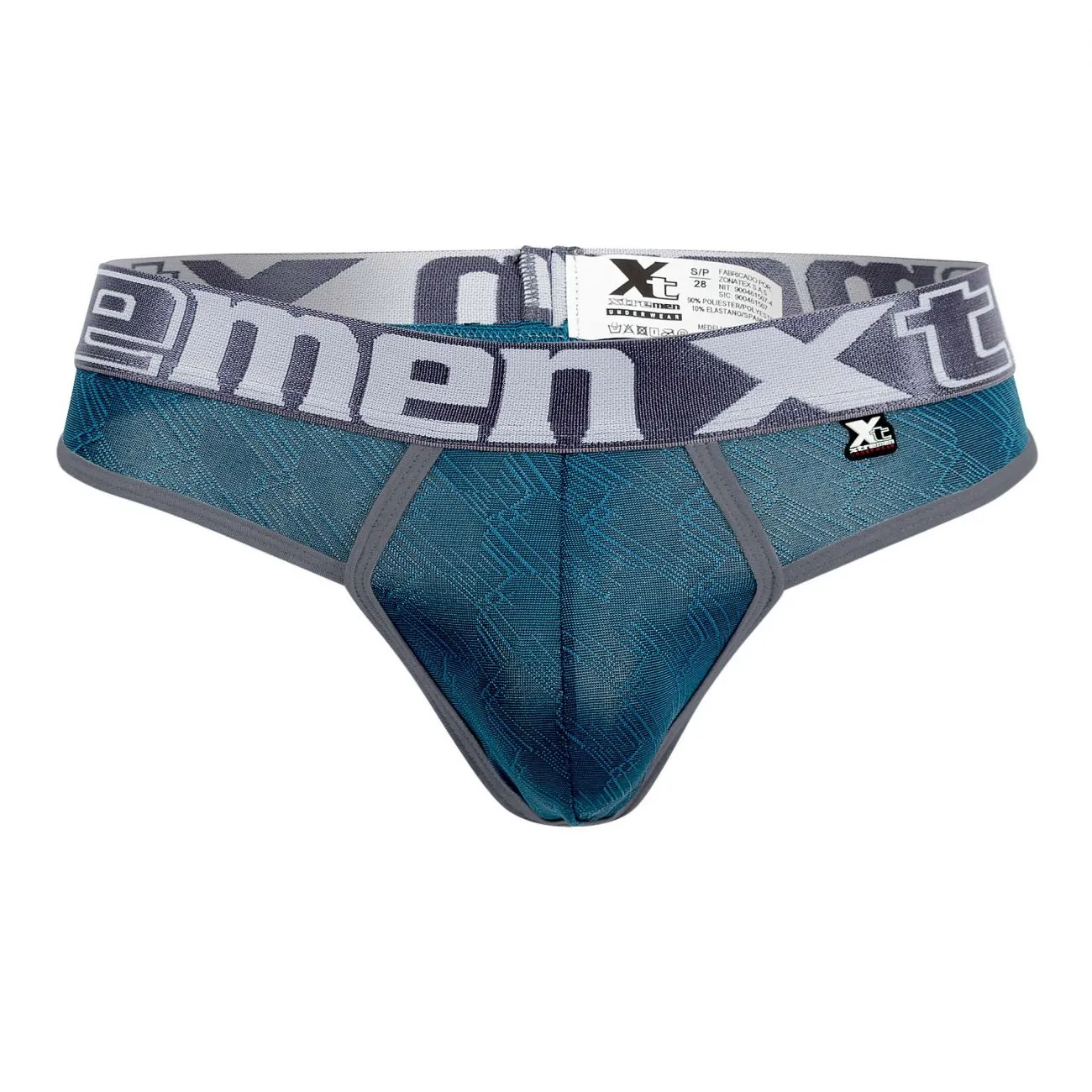 Clothing_Xtremen_Underwear Xtremen 91073 Microfiber Jacquard Thongs Color Jade