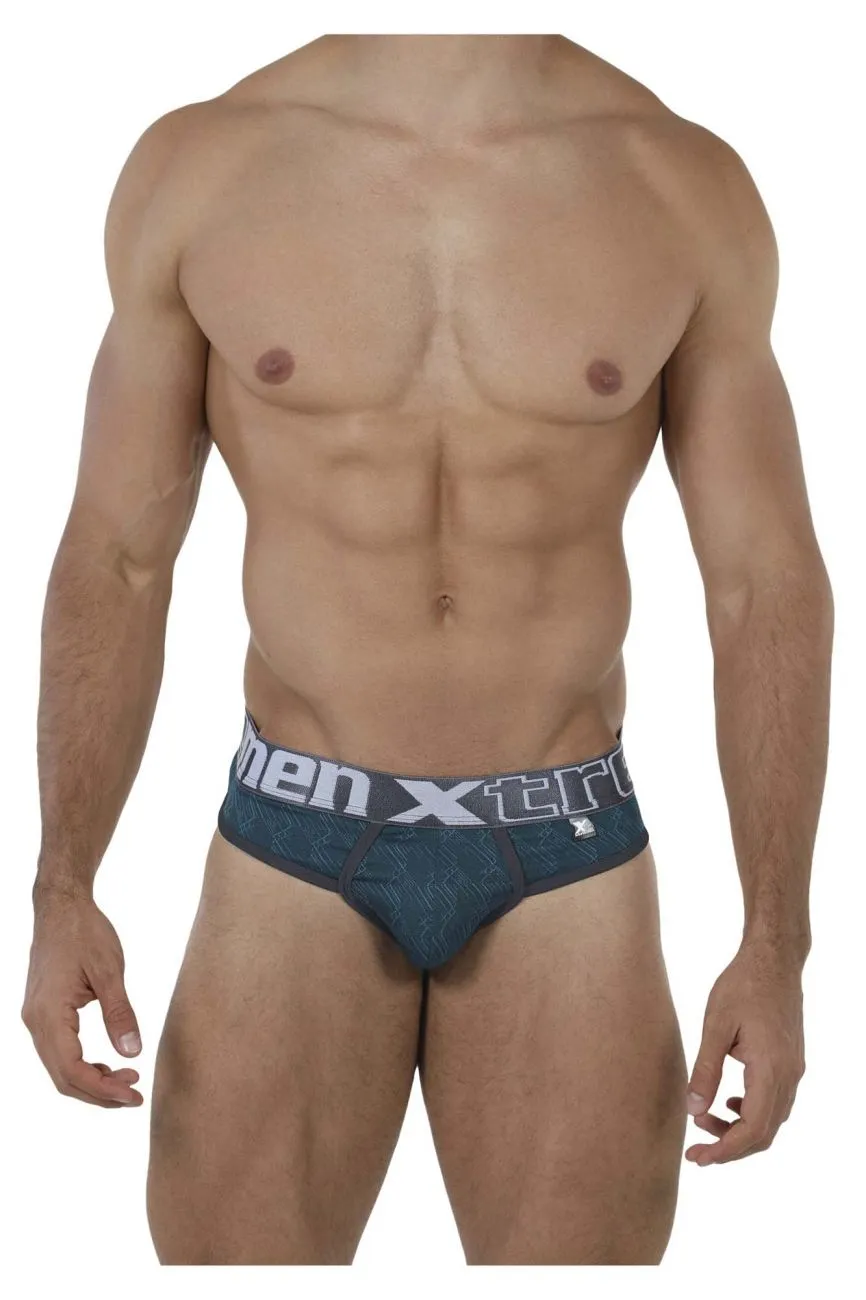 Clothing_Xtremen_Underwear Xtremen 91073 Microfiber Jacquard Thongs Color Jade