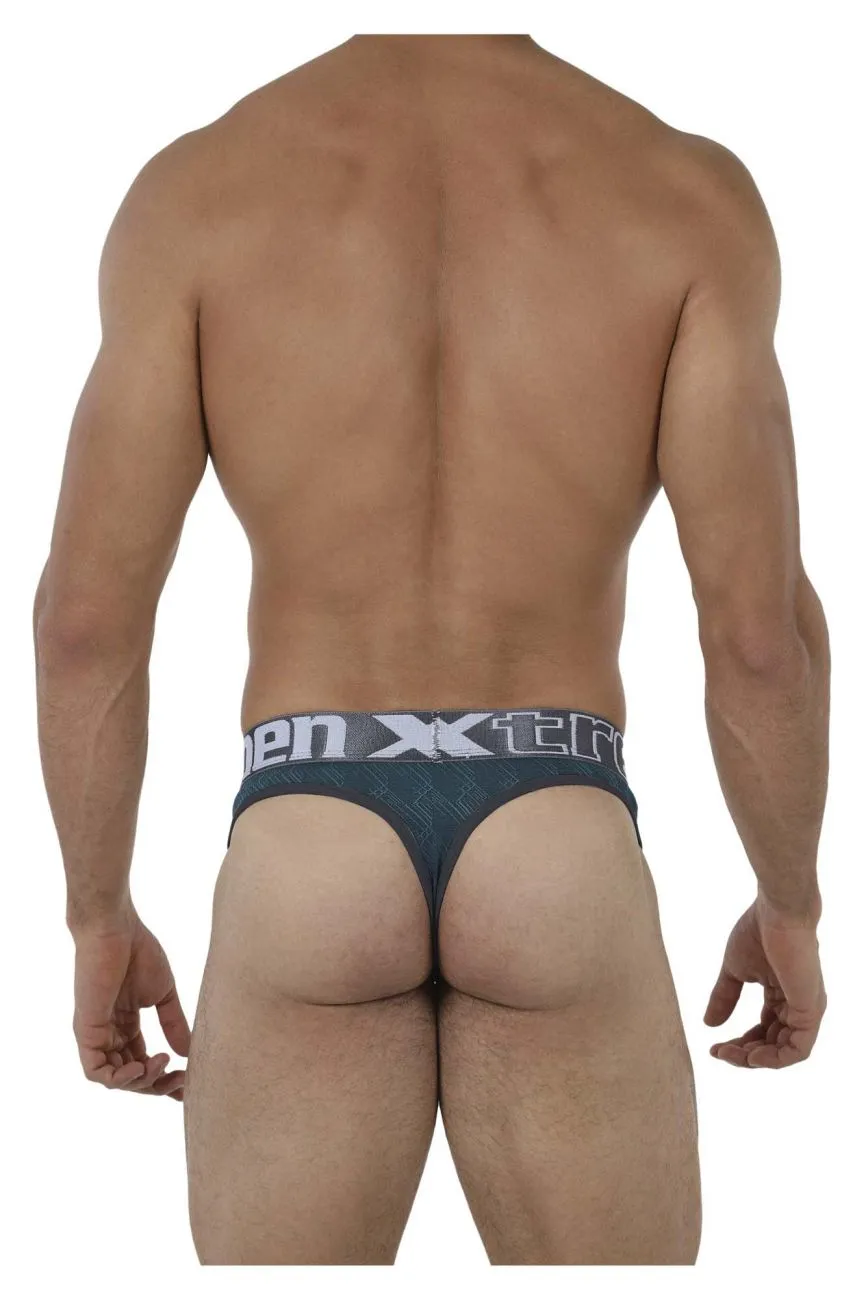 Clothing_Xtremen_Underwear Xtremen 91073 Microfiber Jacquard Thongs Color Jade