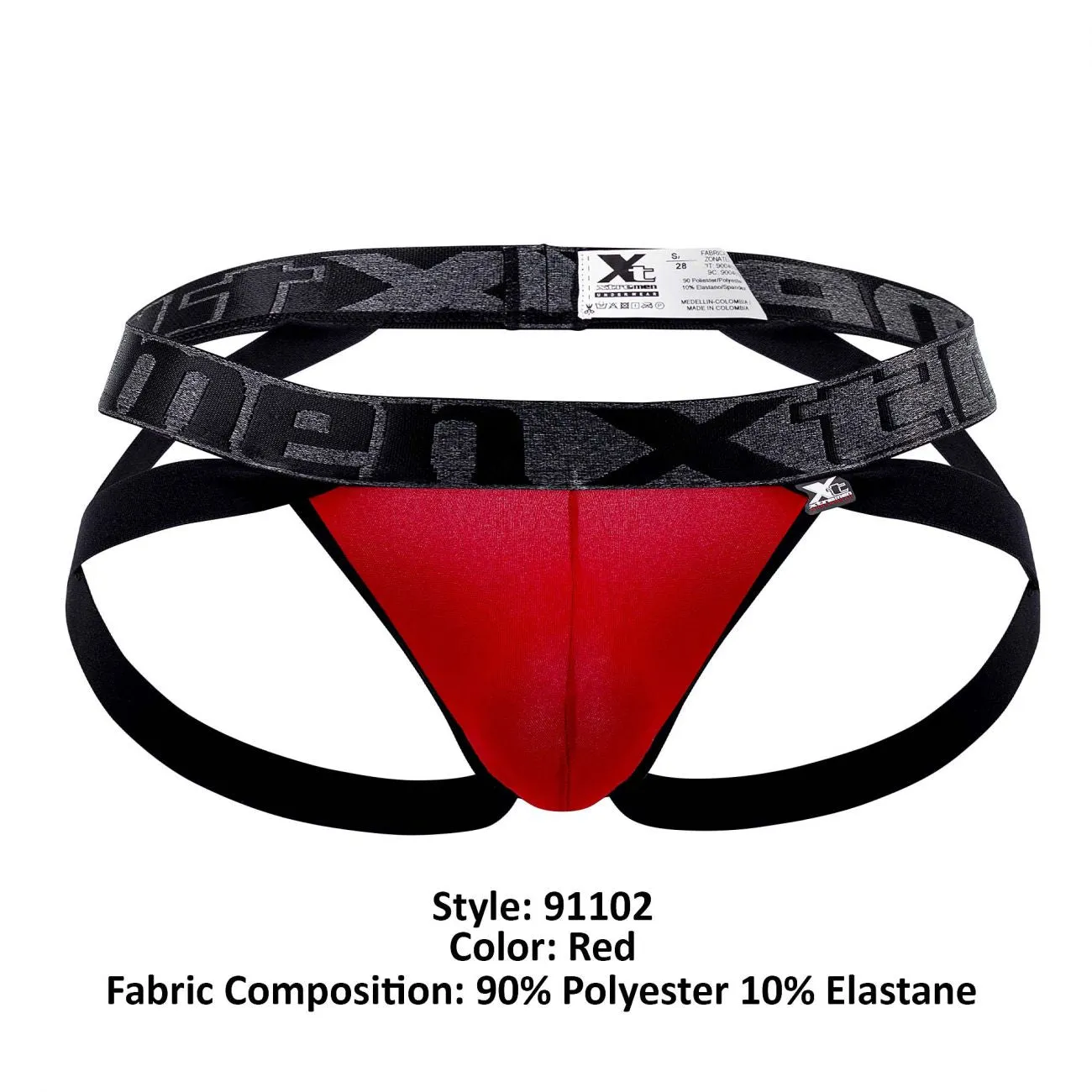 Clothing_Xtremen_Underwear Xtremen 91102 Microfiber Jockstrap Color Red