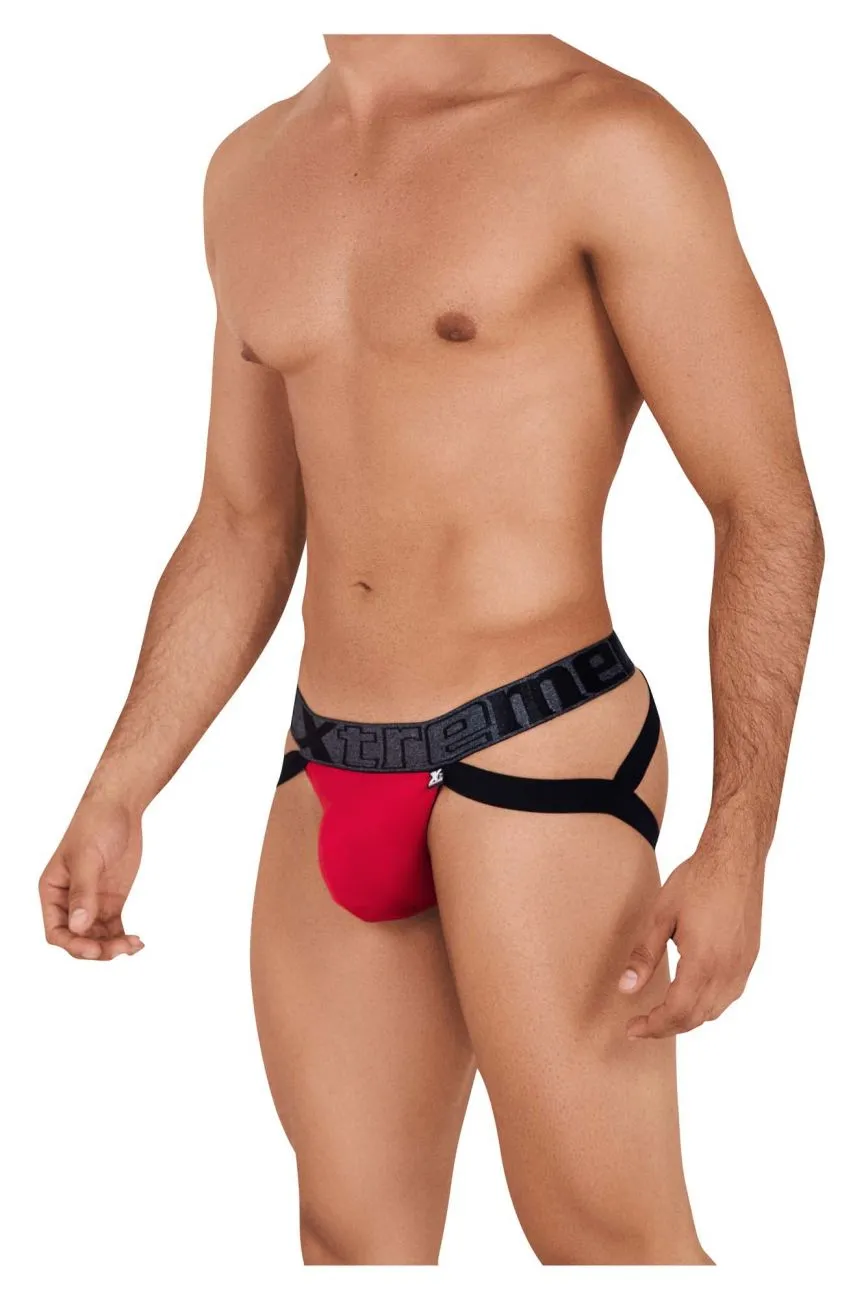 Clothing_Xtremen_Underwear Xtremen 91102 Microfiber Jockstrap Color Red