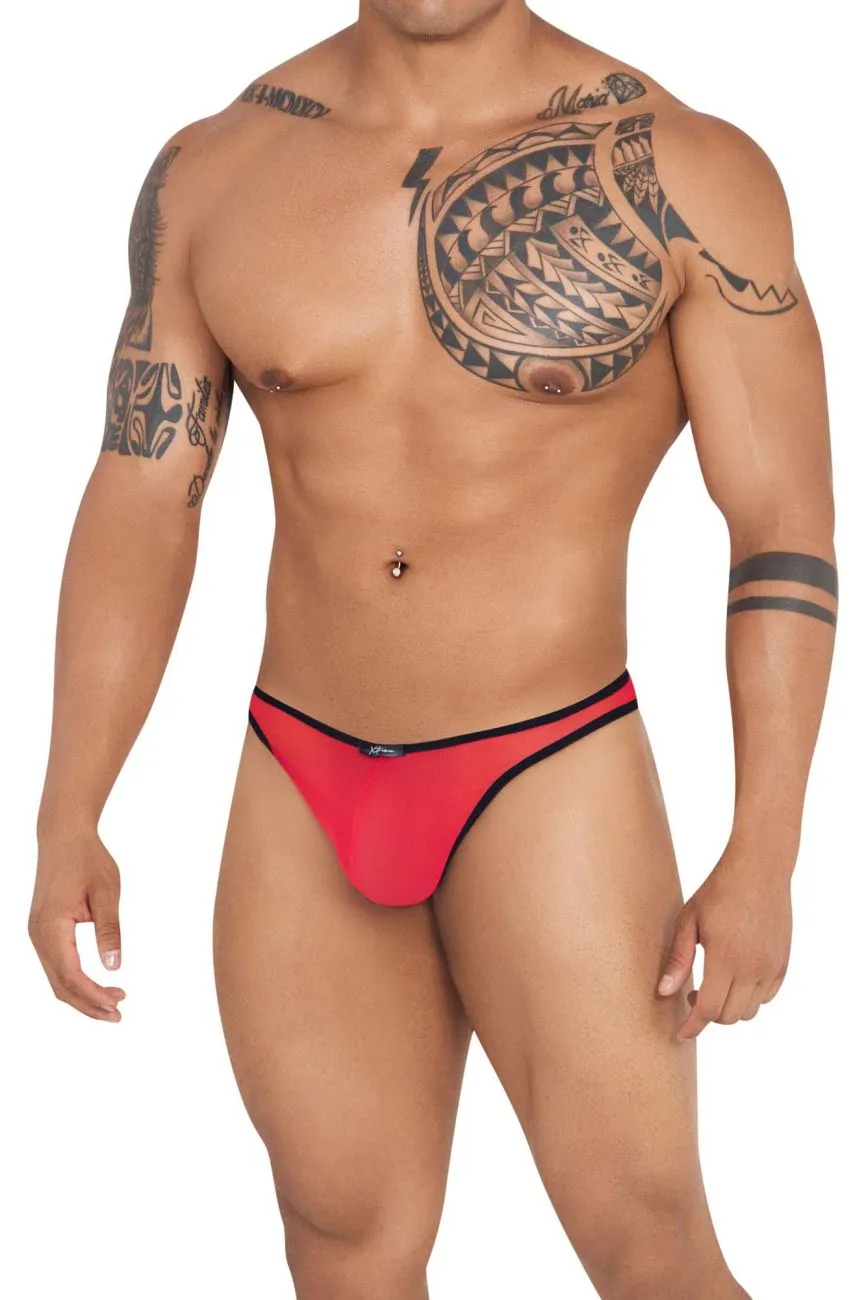 Clothing_Xtremen_Underwear Xtremen 91126 Mesh Thongs Color Red