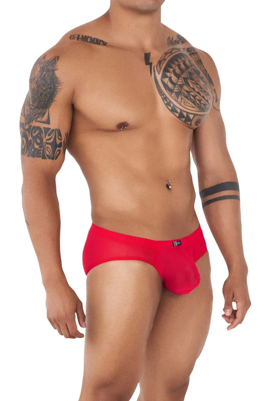 Clothing_Xtremen_Underwear Xtremen 91138 Mesh Briefs Color Red