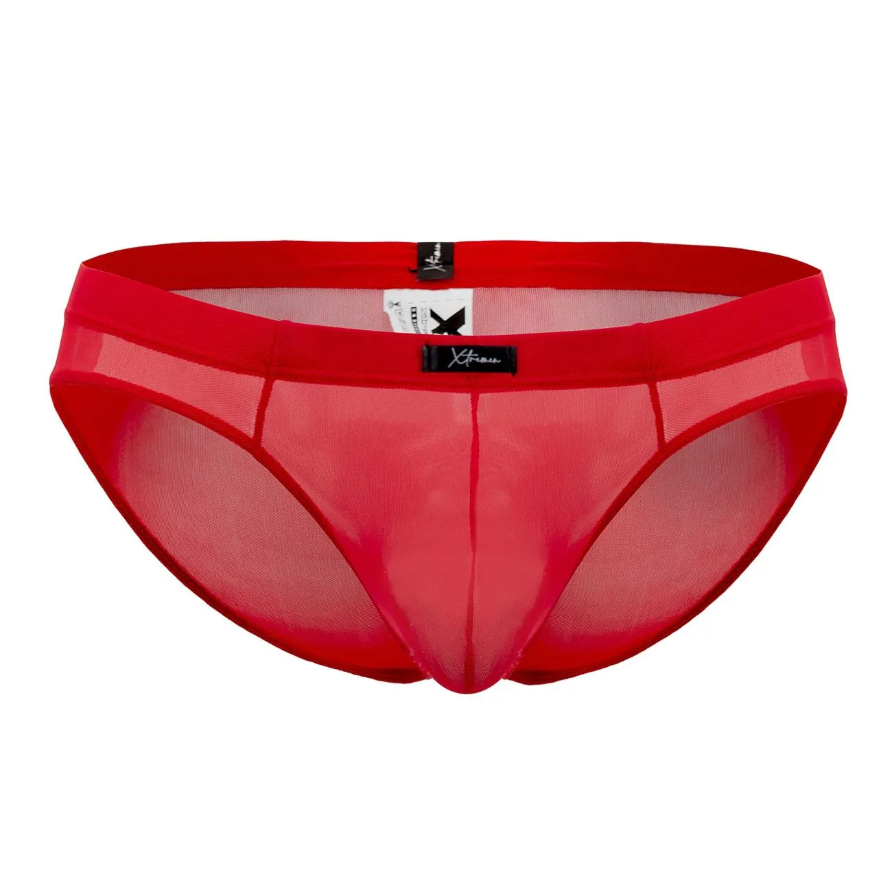 Clothing_Xtremen_Underwear Xtremen 91138 Mesh Briefs Color Red