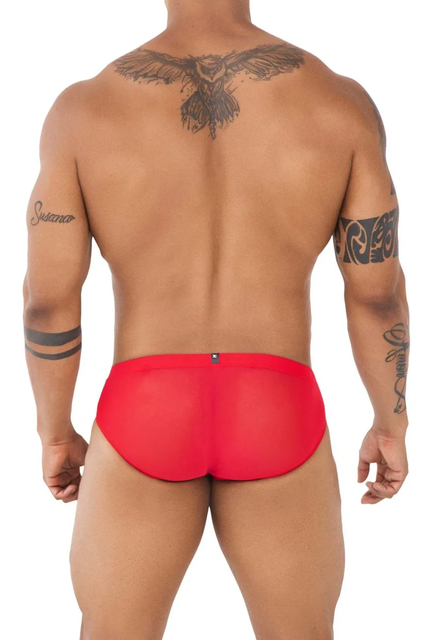 Clothing_Xtremen_Underwear Xtremen 91138 Mesh Briefs Color Red