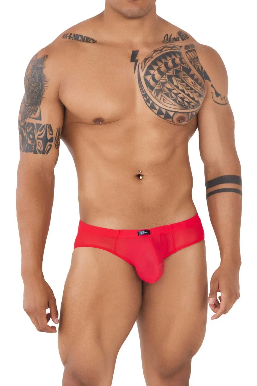 Clothing_Xtremen_Underwear Xtremen 91138 Mesh Briefs Color Red