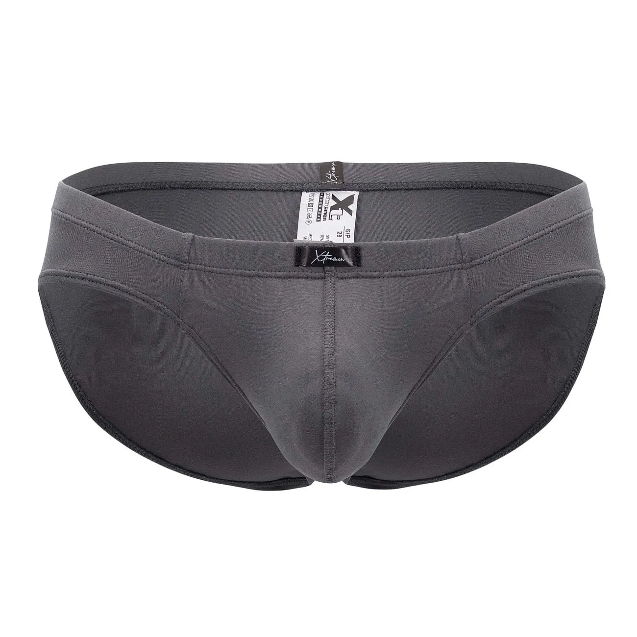 Clothing_Xtremen_Underwear Xtremen 91142 Ultra-soft Briefs Color Dark Gray