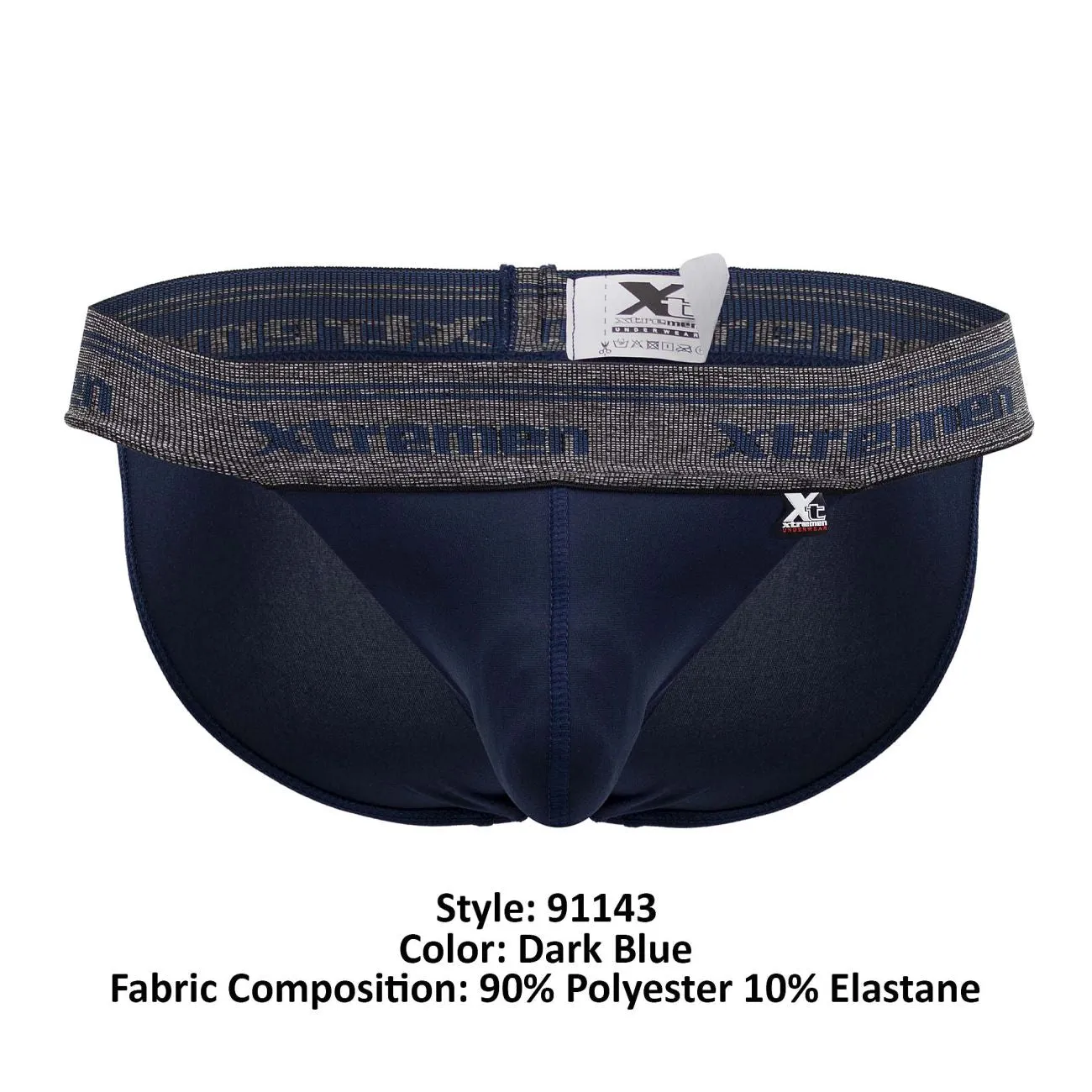 Clothing_Xtremen_Underwear Xtremen 91143 Ultra-soft Bikini Color Dark Blue