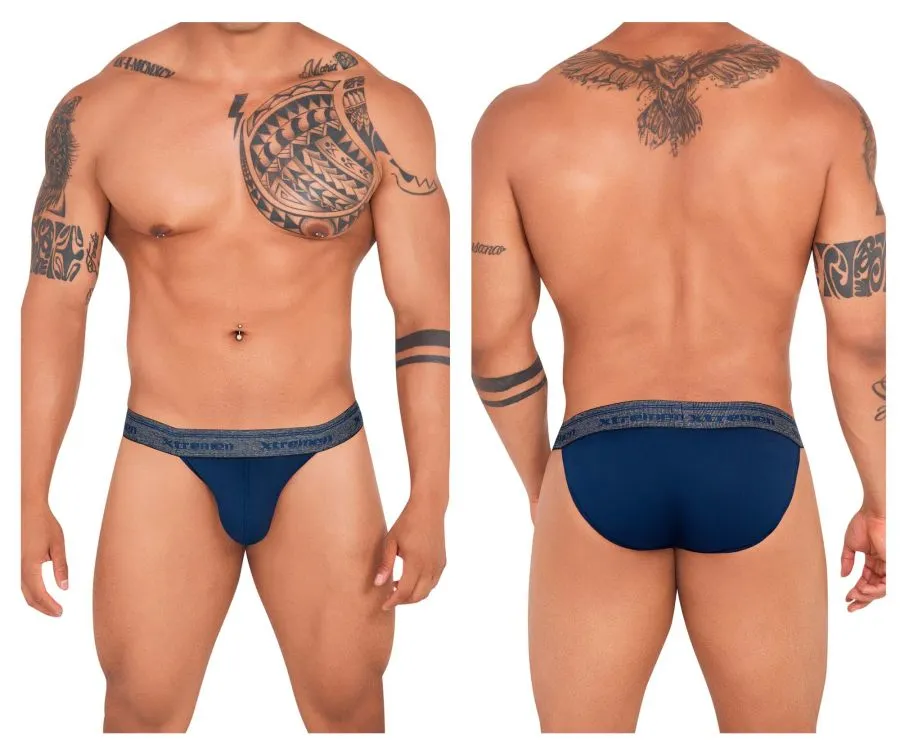 Clothing_Xtremen_Underwear Xtremen 91143 Ultra-soft Bikini Color Dark Blue