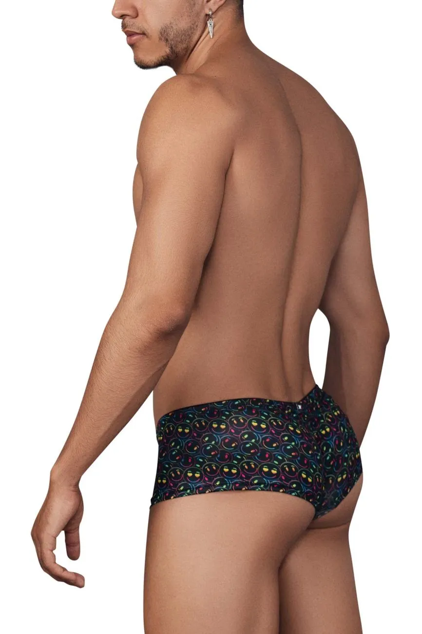 Clothing_Xtremen_Underwear Xtremen 91147 Printed Microfiber Trunks Color Smiley Face