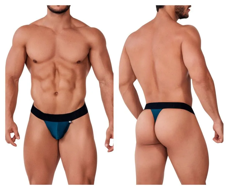 Clothing_Xtremen_Underwear Xtremen 91152 Destellante Thongs Color Teal