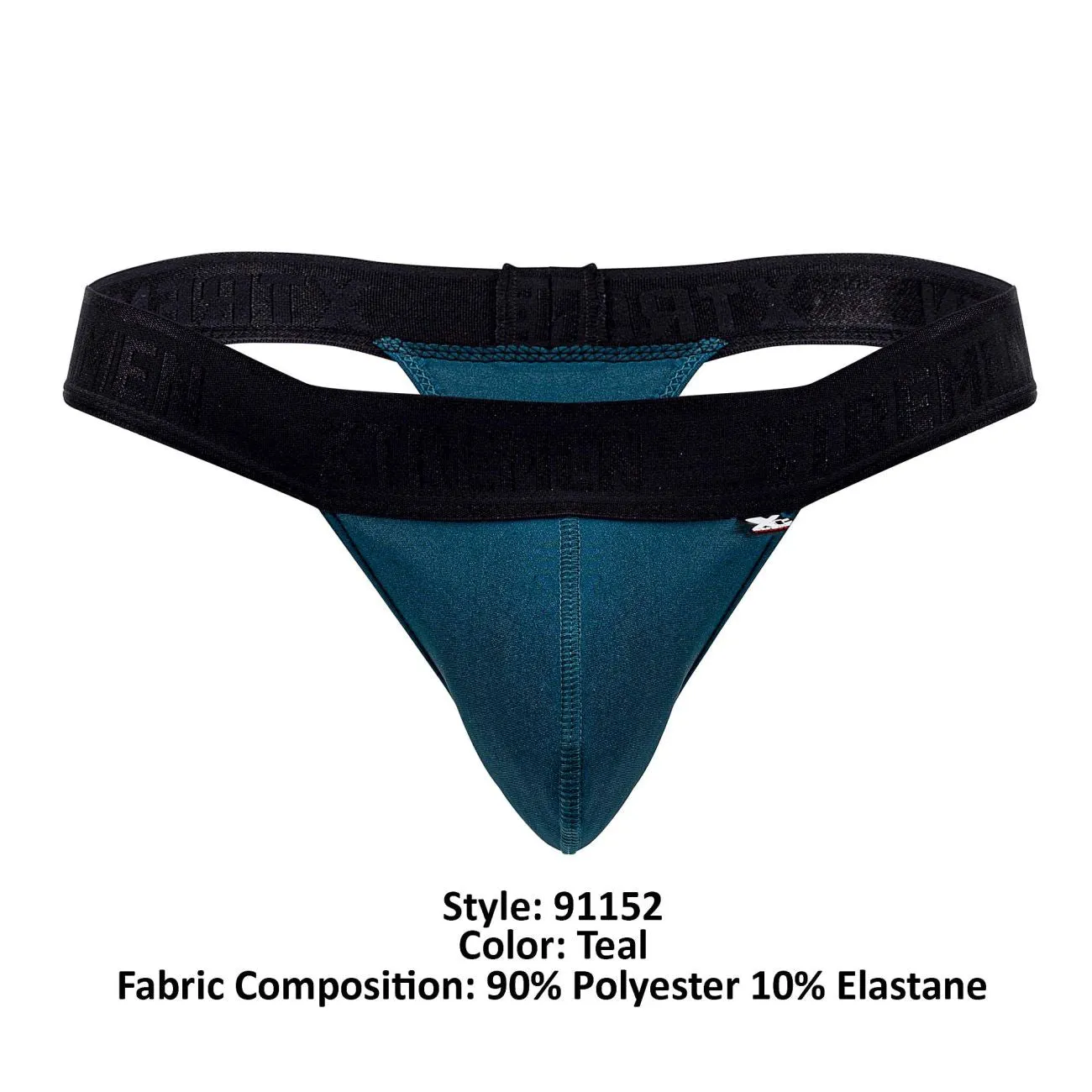 Clothing_Xtremen_Underwear Xtremen 91152 Destellante Thongs Color Teal