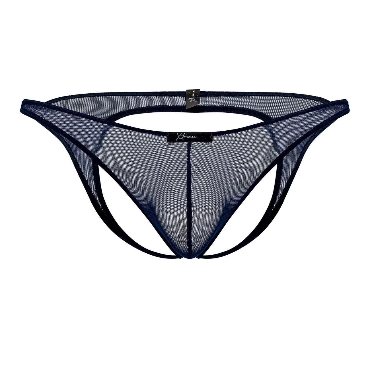 Clothing_Xtremen_Underwear Xtremen 91153 Tulle mesh Jockstrap Color Navy