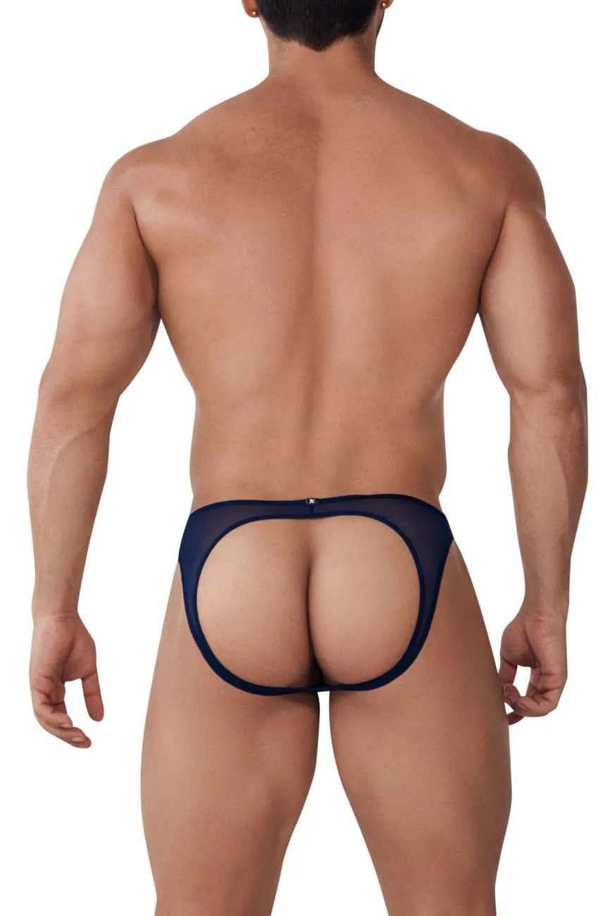 Clothing_Xtremen_Underwear Xtremen 91153 Tulle mesh Jockstrap Color Navy