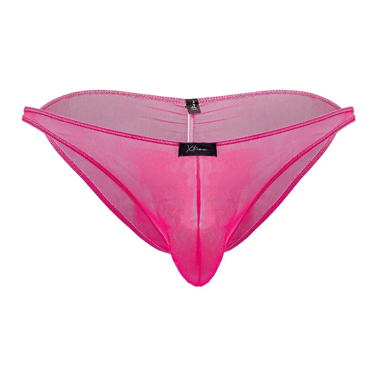 Clothing_Xtremen_Underwear Xtremen 91187 Tulle Mesh Bikini Color Pink