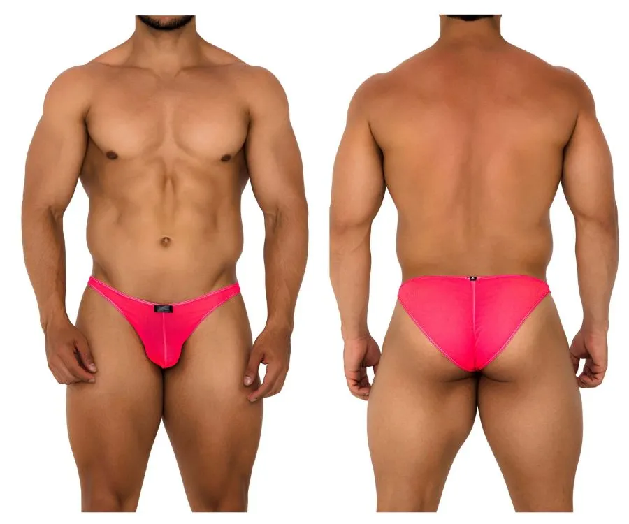 Clothing_Xtremen_Underwear Xtremen 91187 Tulle Mesh Bikini Color Pink