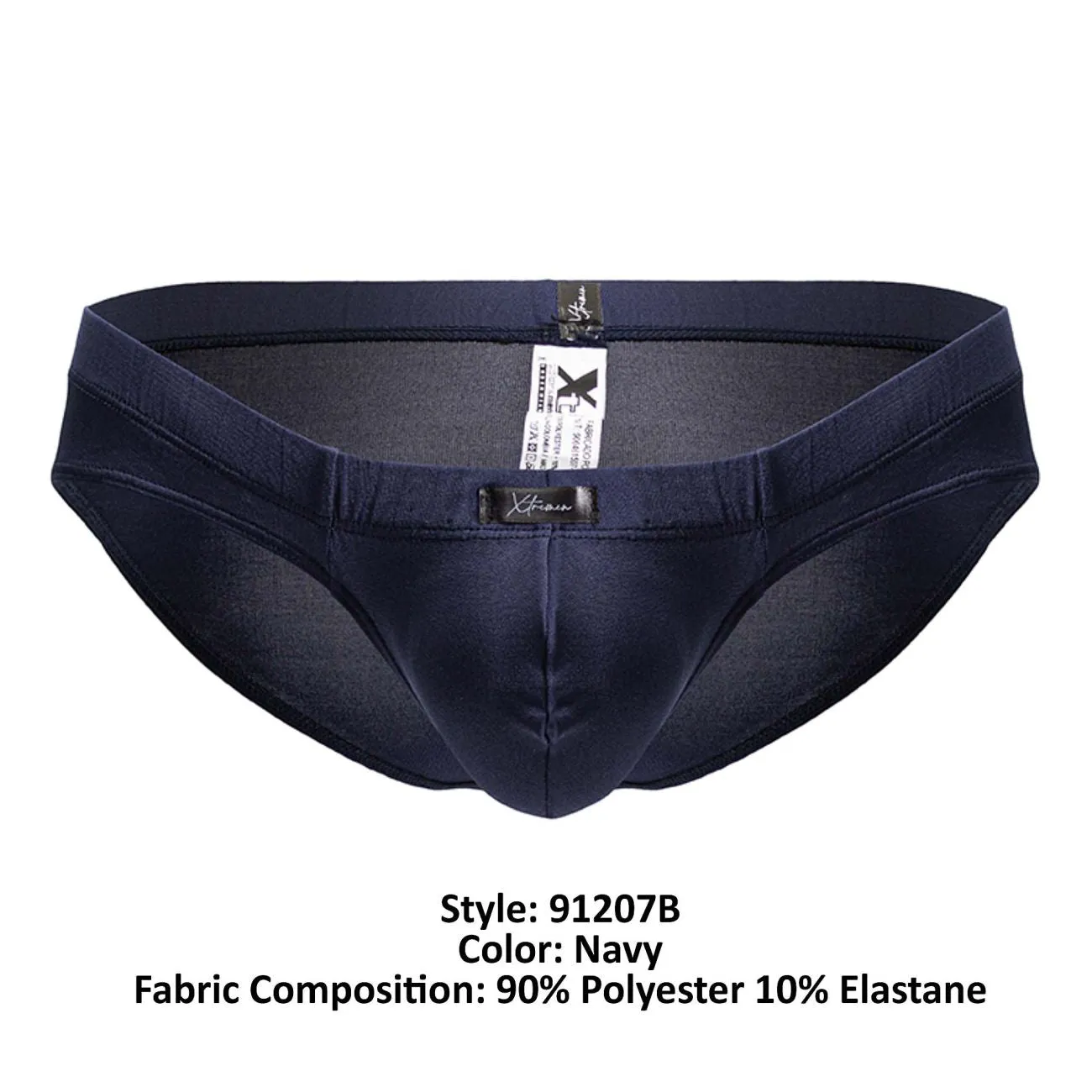 Clothing_Xtremen_Underwear Xtremen 91207B Microfiber Briefs Color Navy