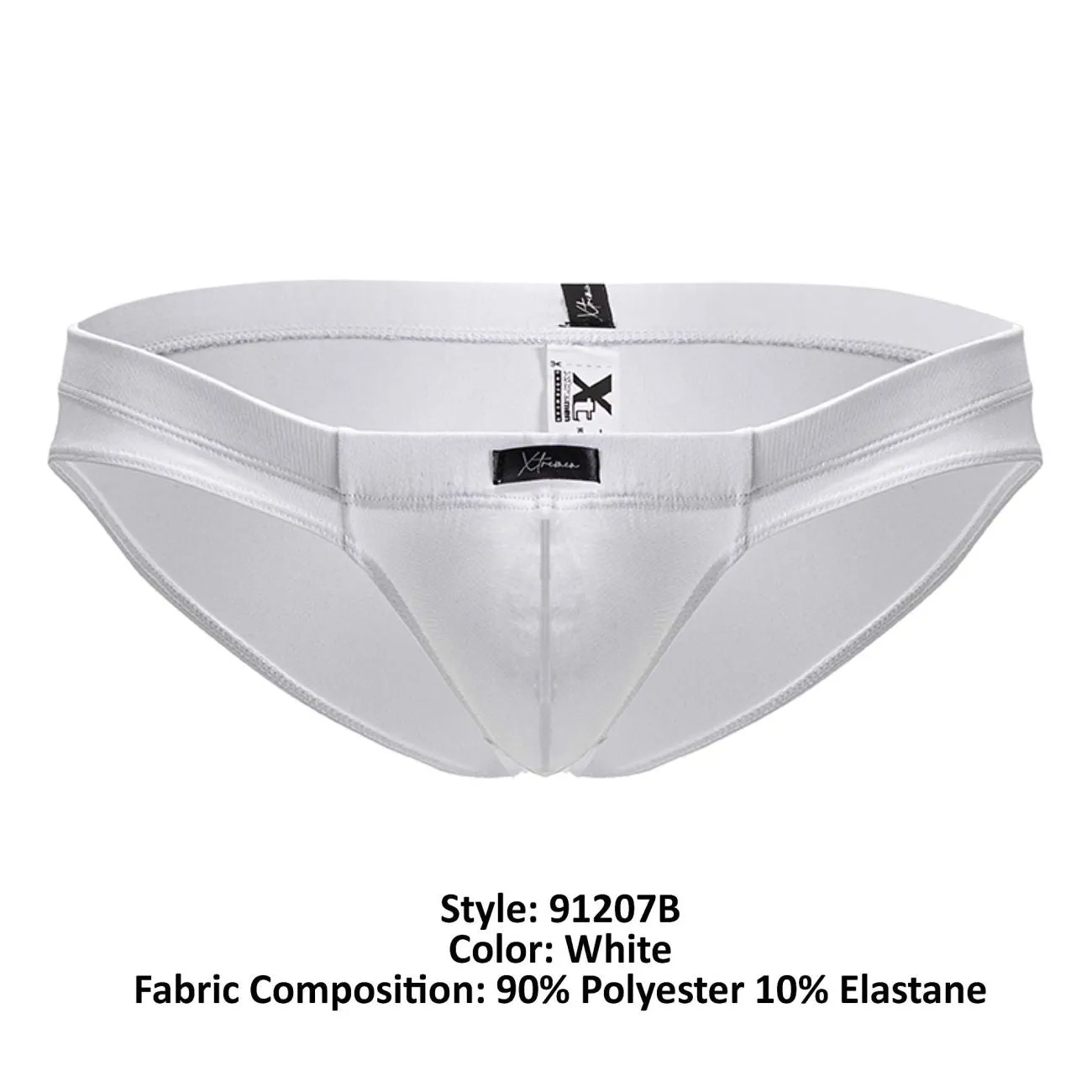 Clothing_Xtremen_Underwear Xtremen 91207B Microfiber Briefs Color White