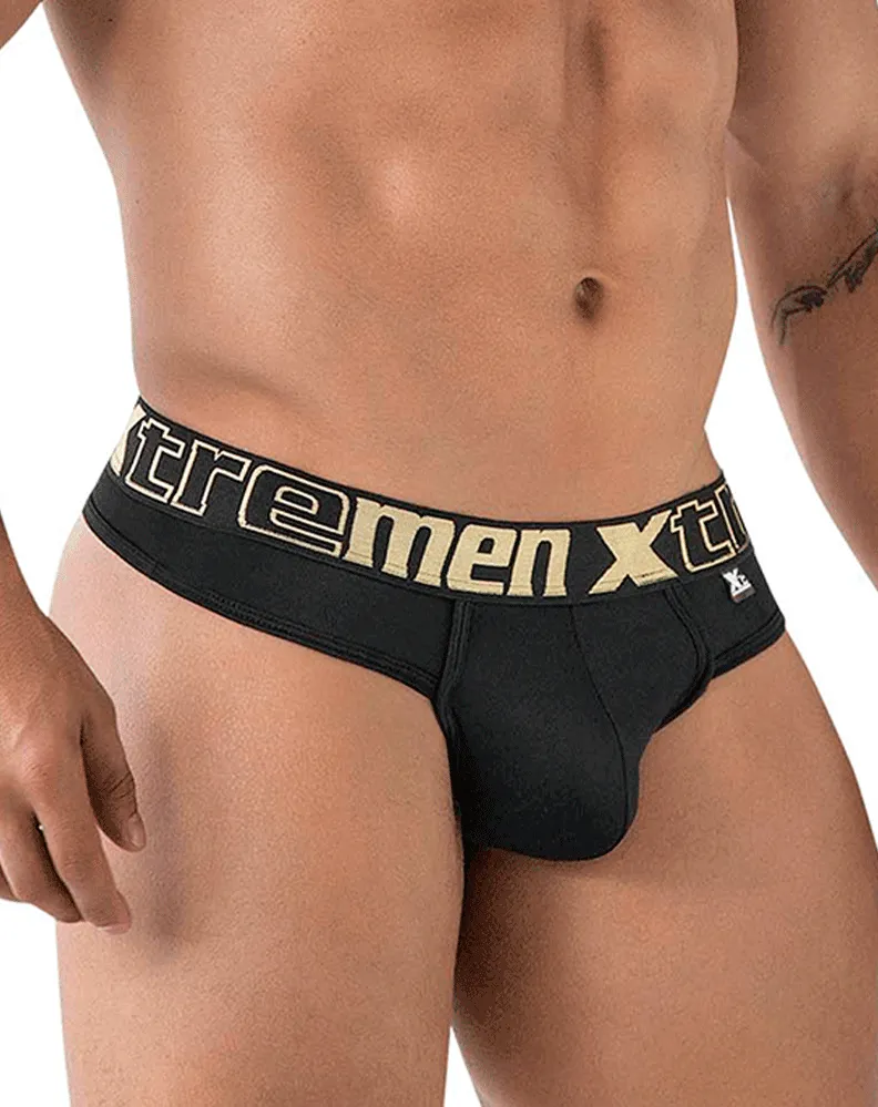 Clothing_Xtremen_Underwear Xtremen 91208b Microfiber Thongs Black