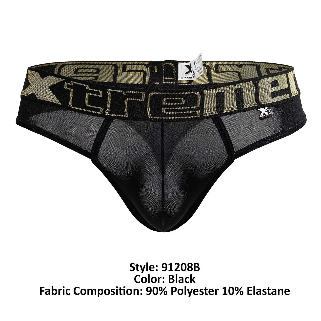 Clothing_Xtremen_Underwear Xtremen 91208B Microfiber Thongs Color Black