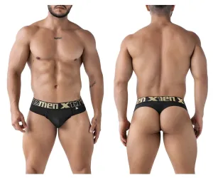Clothing_Xtremen_Underwear Xtremen 91208B Microfiber Thongs Color Black